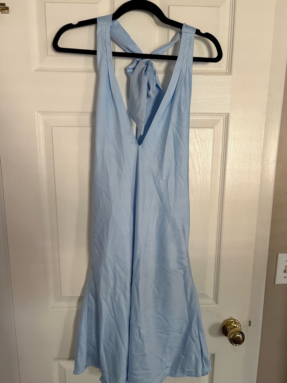 NWT! Light Blue V-Neck Halter Summer Dress